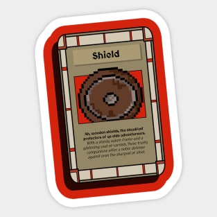 Shield Trading Card - Role Playing Game Sticker